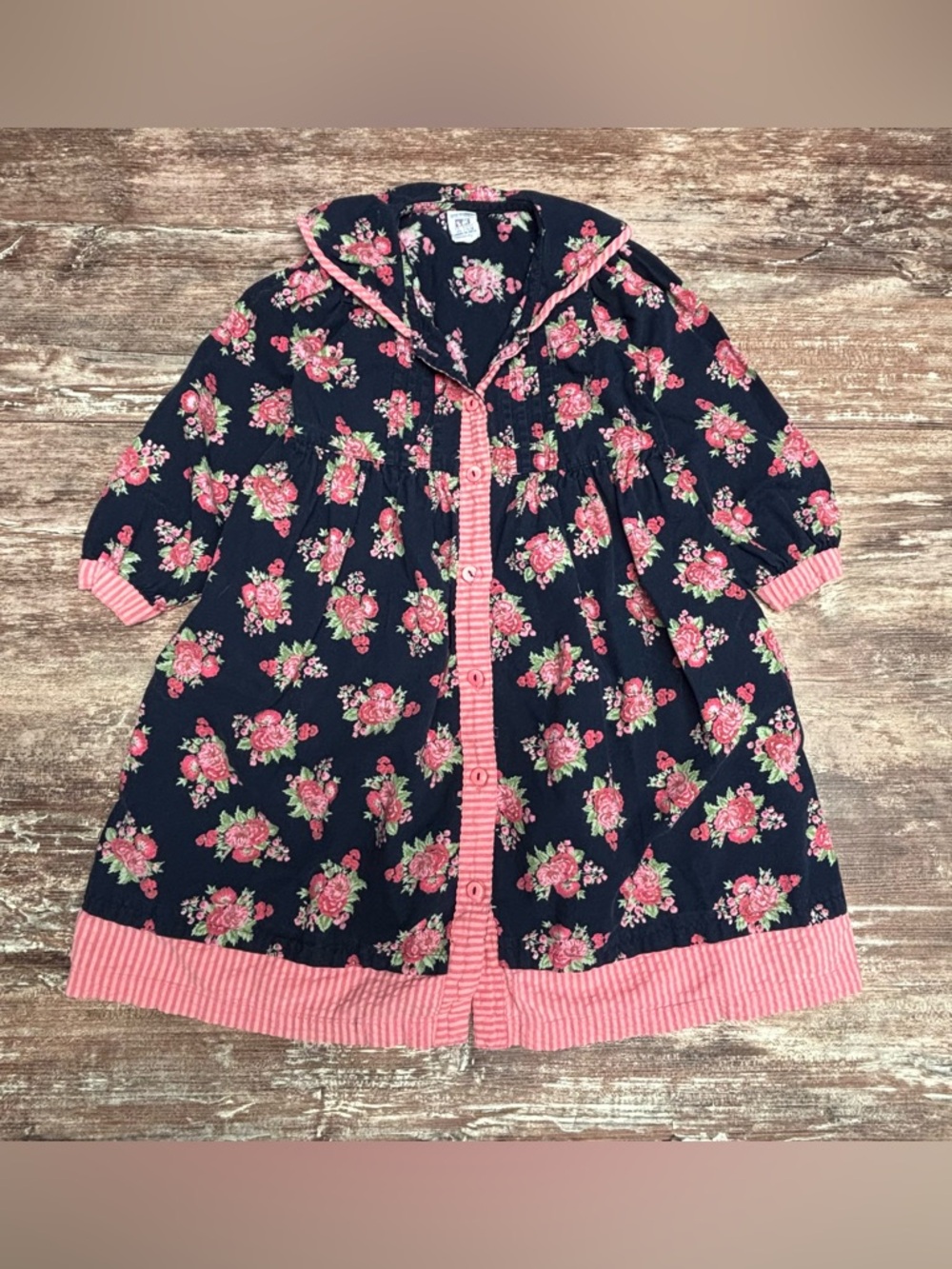 April Cornell Floral Modest Cottagecore Farm Boho Vintage Aesthetic Dress 3/4